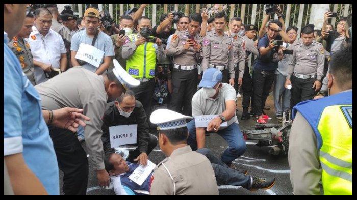 Rekonstruksi Kecelakaan Mahasiswa UI Tewas Jadi Tersangka, Terseret lalu Terlindas