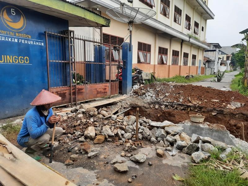 Gorong-gorong Ambrol di Metro Lampung Tuai Perbaikan