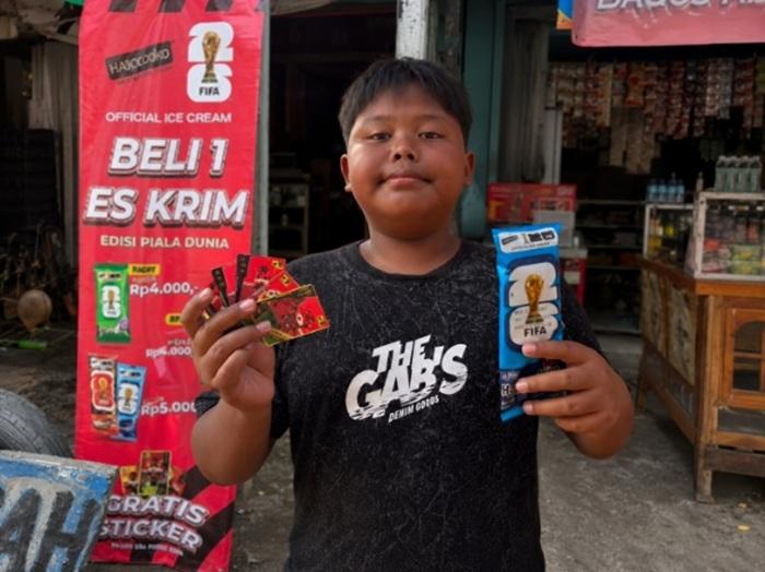 Beli Es Krim halocoko, Kumpulkan 40 Stiker, Raih Jersey Authentic Piala Dunia - Tribunlampung.co.id