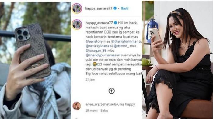 Happy Asmara Bisa Sapa Fansnya Lagi Lewat Instagram, Ada Terima Kasih ke Thariq Halilintar