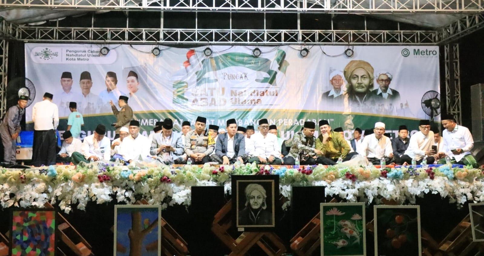 Kapolres Metro Polda Lampung Hadiri Harlah Satu Abad Nahdatul Ulama di Lapangan Mulyojati