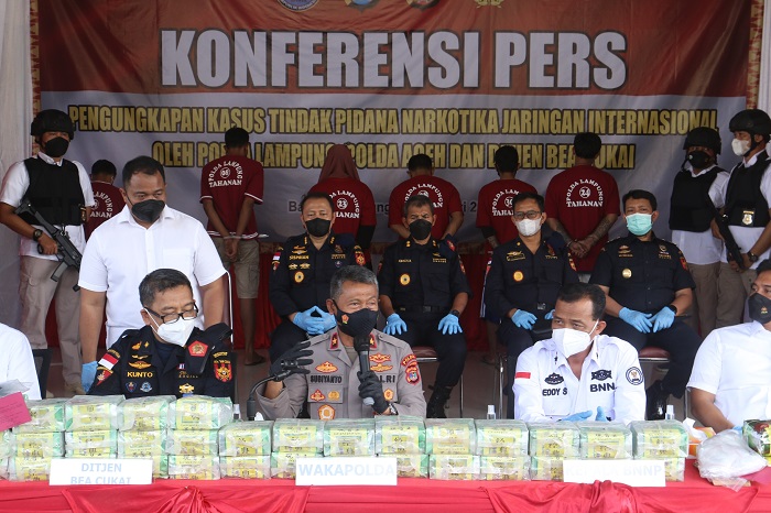 Satgas Siger Polda Lampung Temukan 53 Kg Sabu Tersimpan dalam Perahu di Pulau Kampai Sumut