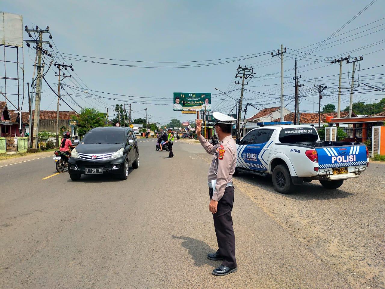 Kapolres Lampung Utara Polda Lampung Pantau Langsung situasi Kamtibmas dan Arus Mudik