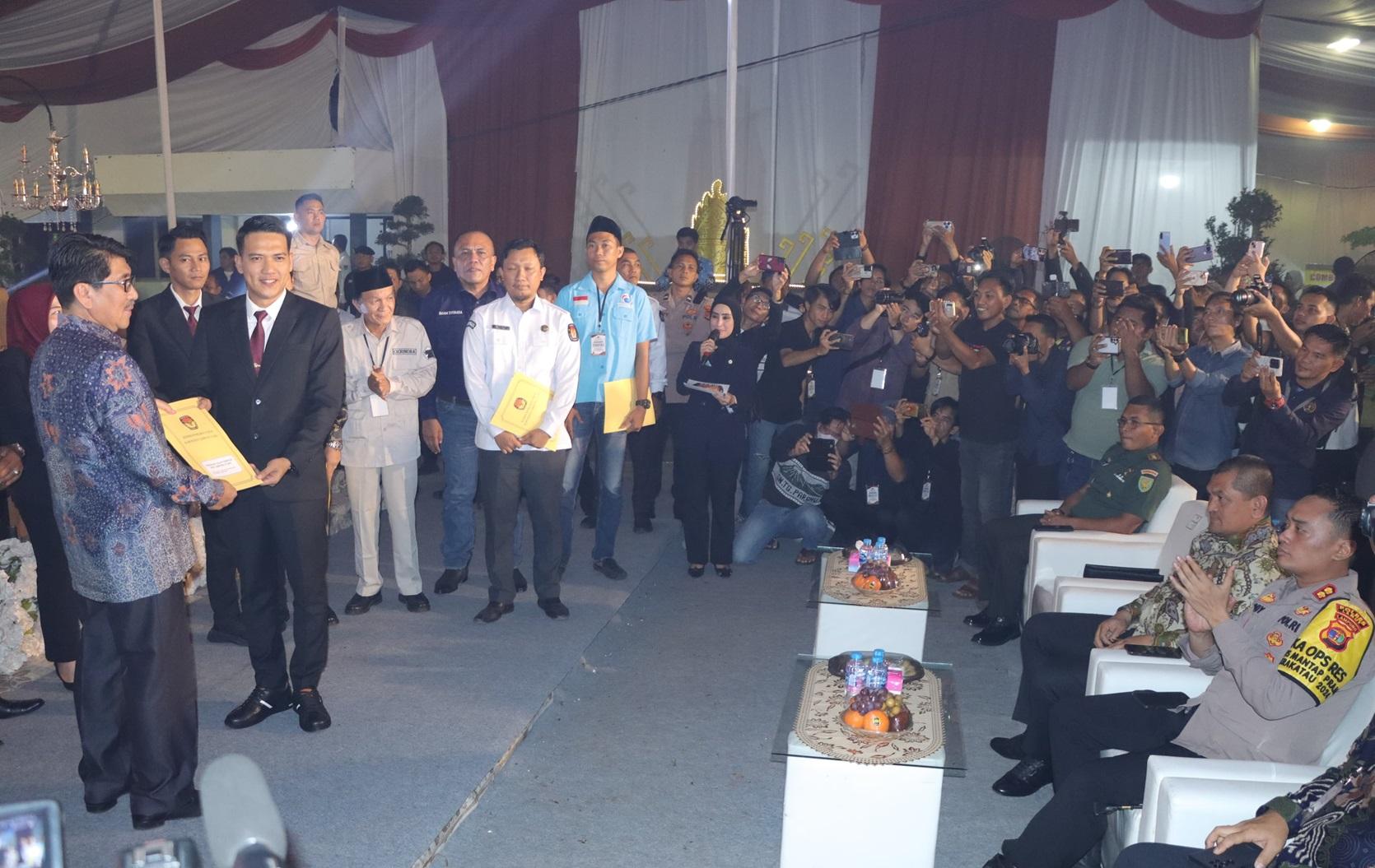 Kapolres Lampung Utara Polda Lampung Hadiri Rapat Pleno Penetapan Bupati dan Wabup