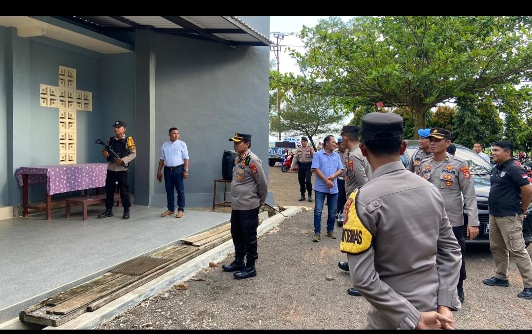 Pastikan Keamanan Paskah, Kapolres Lampung Timur Polda Lampung Terjun Langsung Cek Pengamanan Gereja