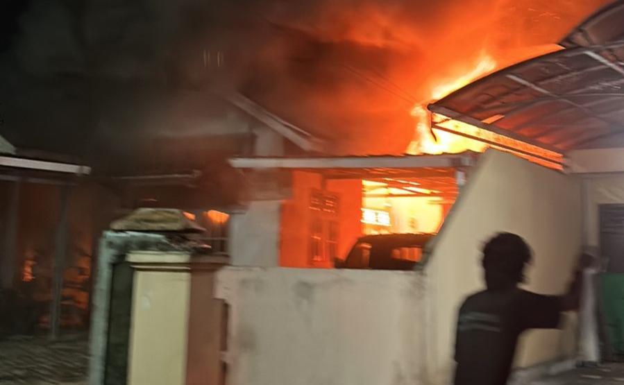 Korsleting Listrik Diduga Pemicu Kebakaran Pangkalan Gas Elpiji di Bandar Lampung