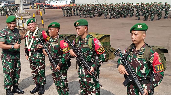 Breaking News 448 Prajurit Satgas Yonif 143 Kembali ke Lampung dari Papua Pamtas Papua New Guinea