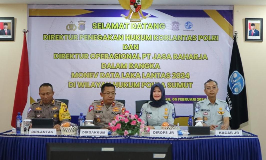 Jasa Raharja dan Korlantas Polri Monev Data Lakalantas Wilayah Hukum Polda Sumatera Utara