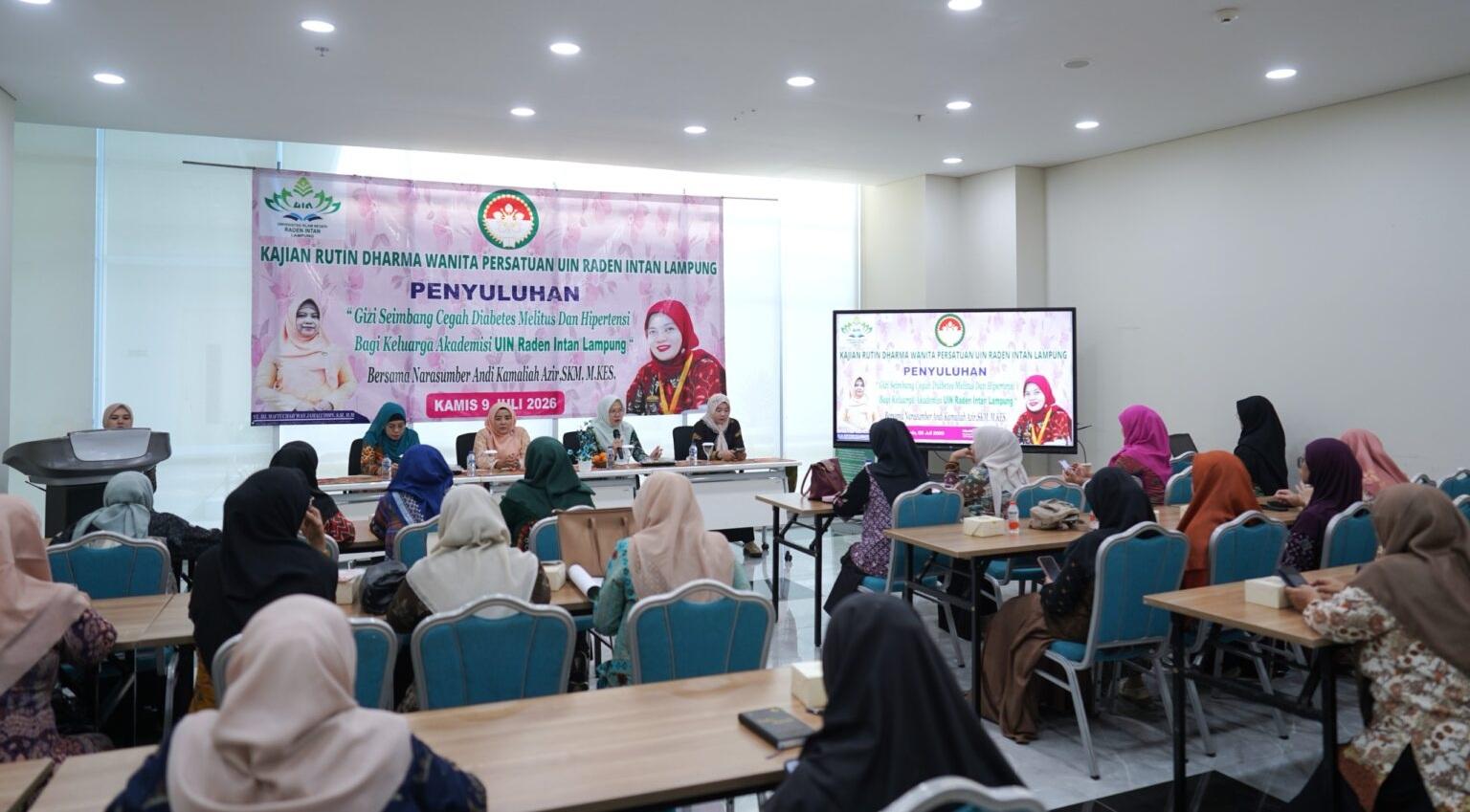 DWP UIN RIL Penyuluhan Gizi Seimbang Cegah Diabetes dan Hipertensi - Tribunlampung.co.id