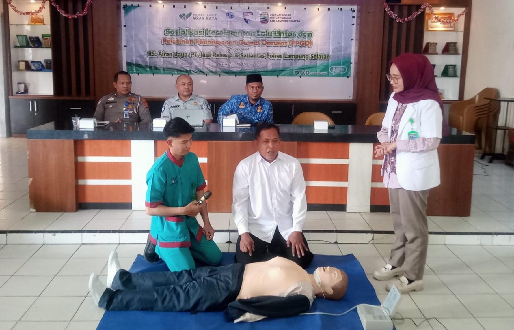 Jasa Raharja Lampung Beri Pelatihan Penanganan Gawat Darurat untuk Warga Lampung Selatan