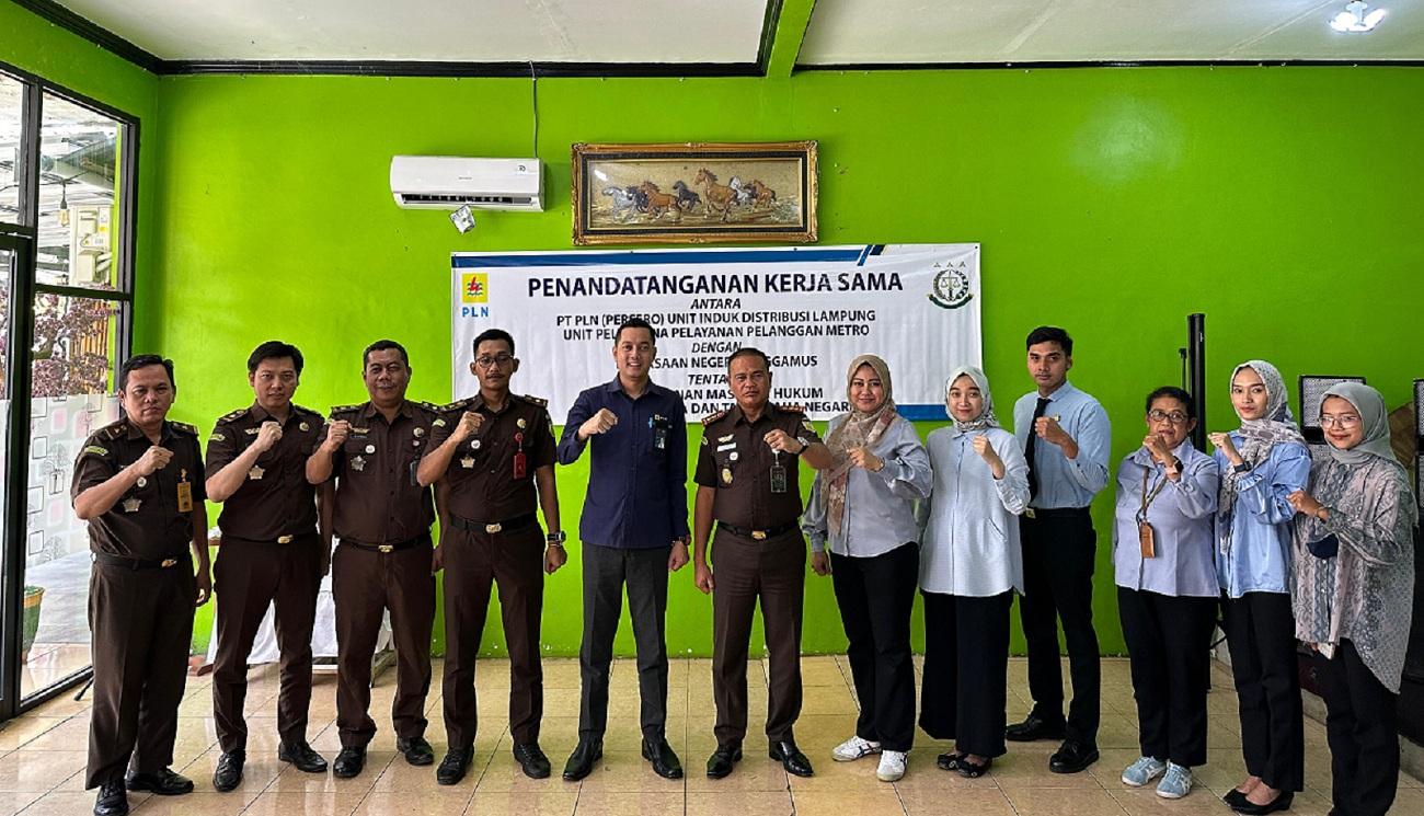 PLN UP3 Metro dan Kejari Tanggamus Teken Kerjasama Pendampingan Hukum