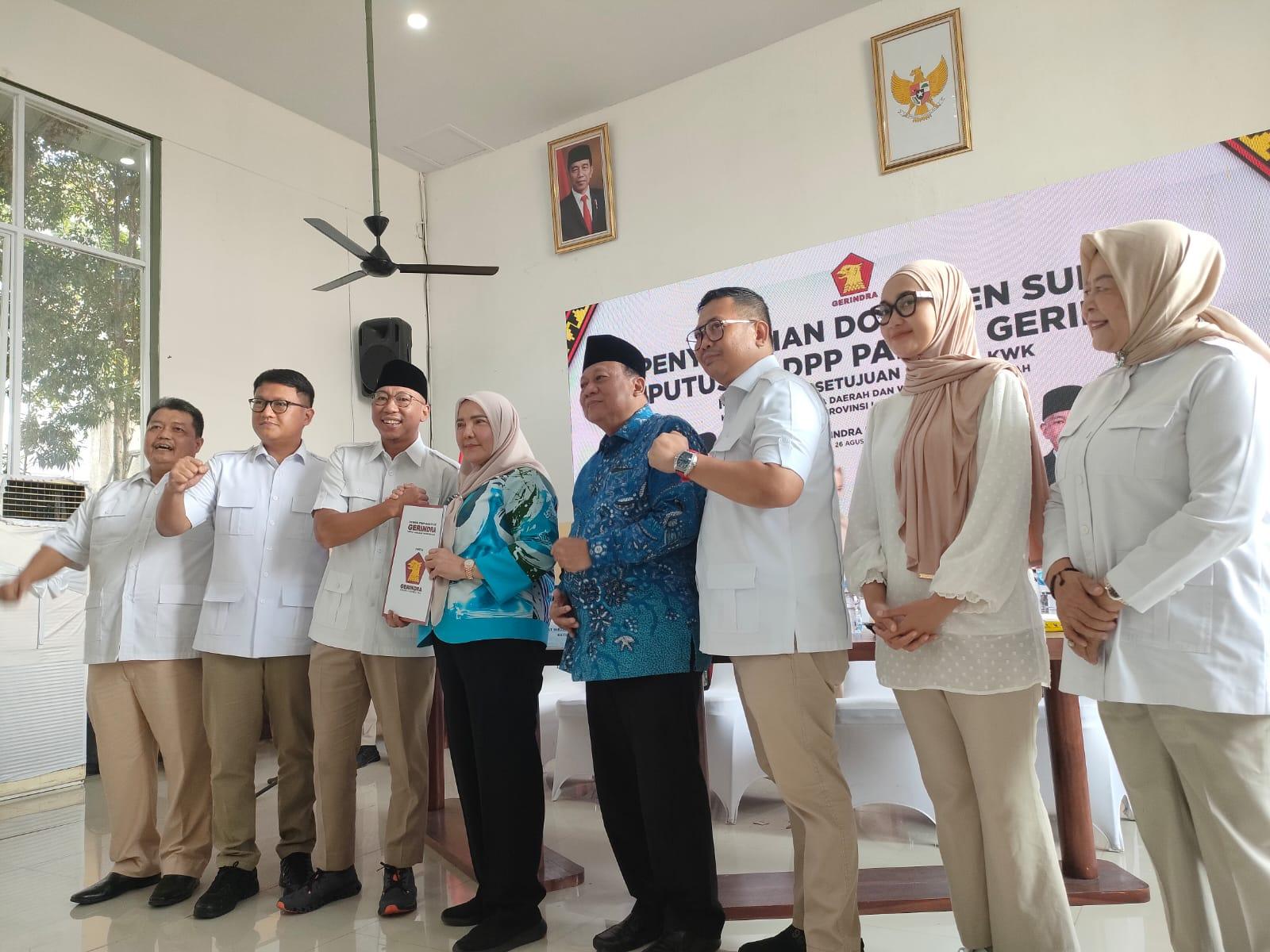 Partai Gerindra Resmi Rekomendasikan Eva Dwiana-Deddy Amarullah di Pilwakot Bandar Lampung 2024