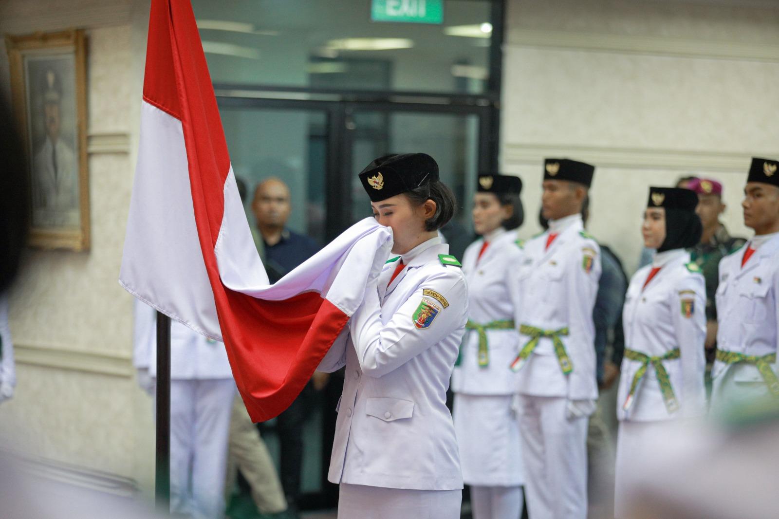 Pemprov Lampung Kukuhkan Paskibraka yang Bertugas dalam Upacara HUT Ke-80 RI