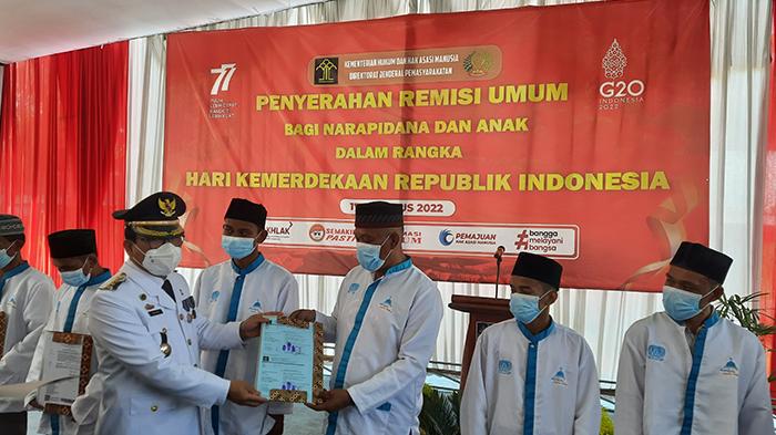 445 Warga Binaan Lapas Kelas II A Metro dapat Remisi HUT ke-77 RI, 5 Langsung Bebas