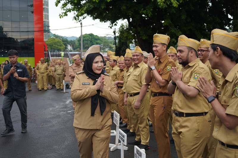Pesan Wali Kota Eva di Acara Halal Bihalal ASN Pemkot Bandar Lampung