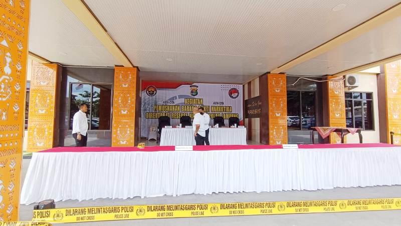 Breaking News Polda Lampung Akan Lakukan Pemusnahan Barang Bukti Narkoba
