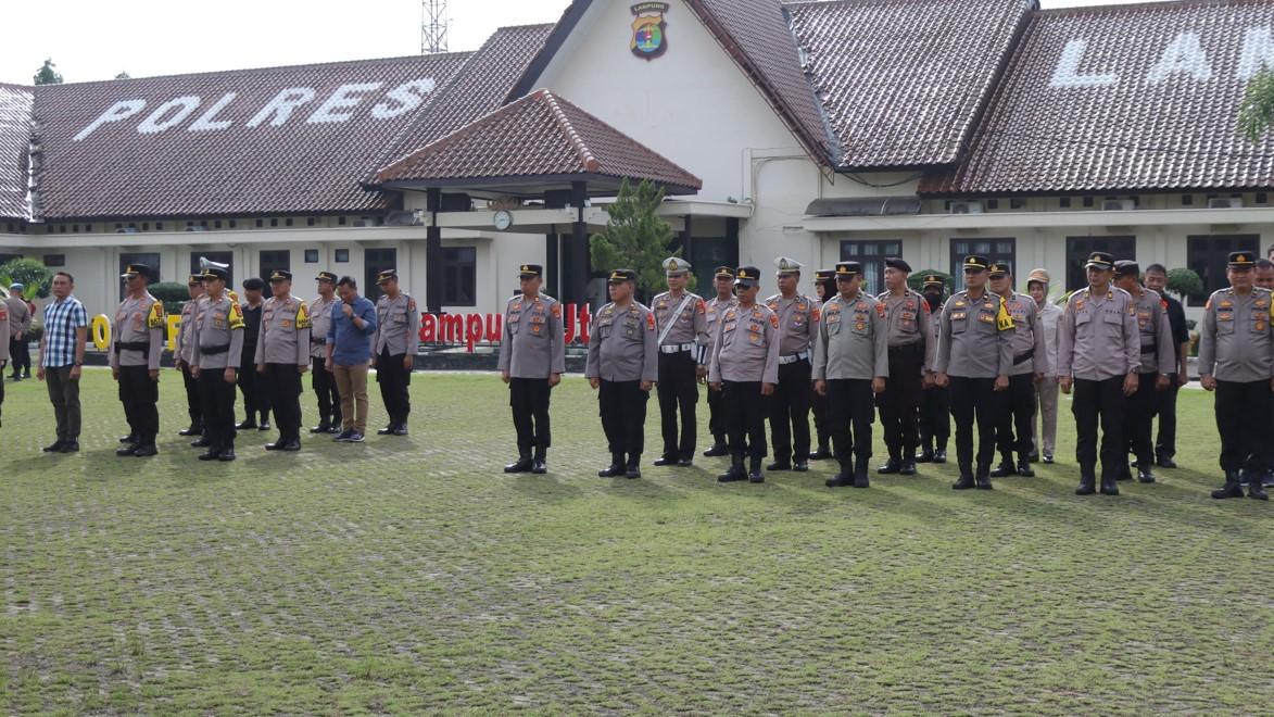 Polres Lampung Utara Polda Lampung Laksanakan Apel Siaga 1 Jelang Pilkada Serentak 2024