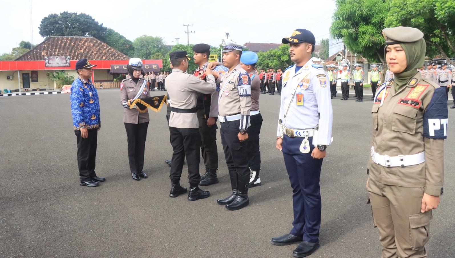 Polres Metro Polda Lampung Memulai Pengamanan Lebaran Lewat Gelaran Apel