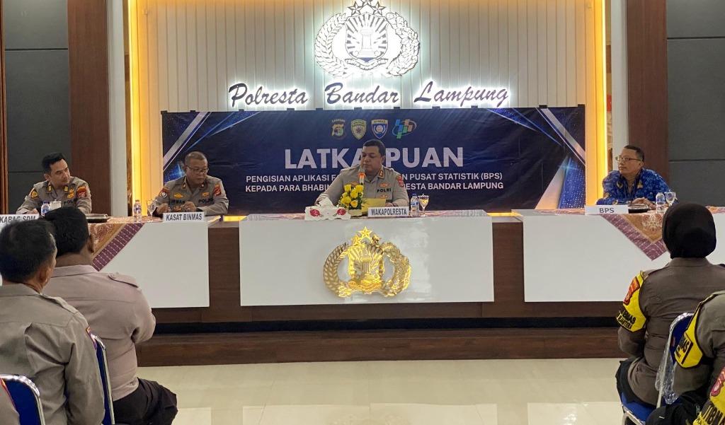 Polresta Bandar Lampung Gelar Pelatihan dan Pengisian Aplikasi FASIH bagi Bhabinkamtibmas