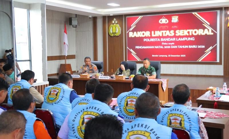Polresta Bandar Lampung Gelar Operasi Lilin, Dirikan 8 Pospam dan 1 Pos Khusus
