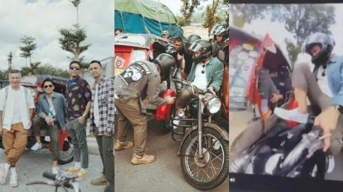 Raffi Ahmad Bagikan Momen Tabrak Kaki Ariel NOAH Pakai Bentor saat Touring di Medan