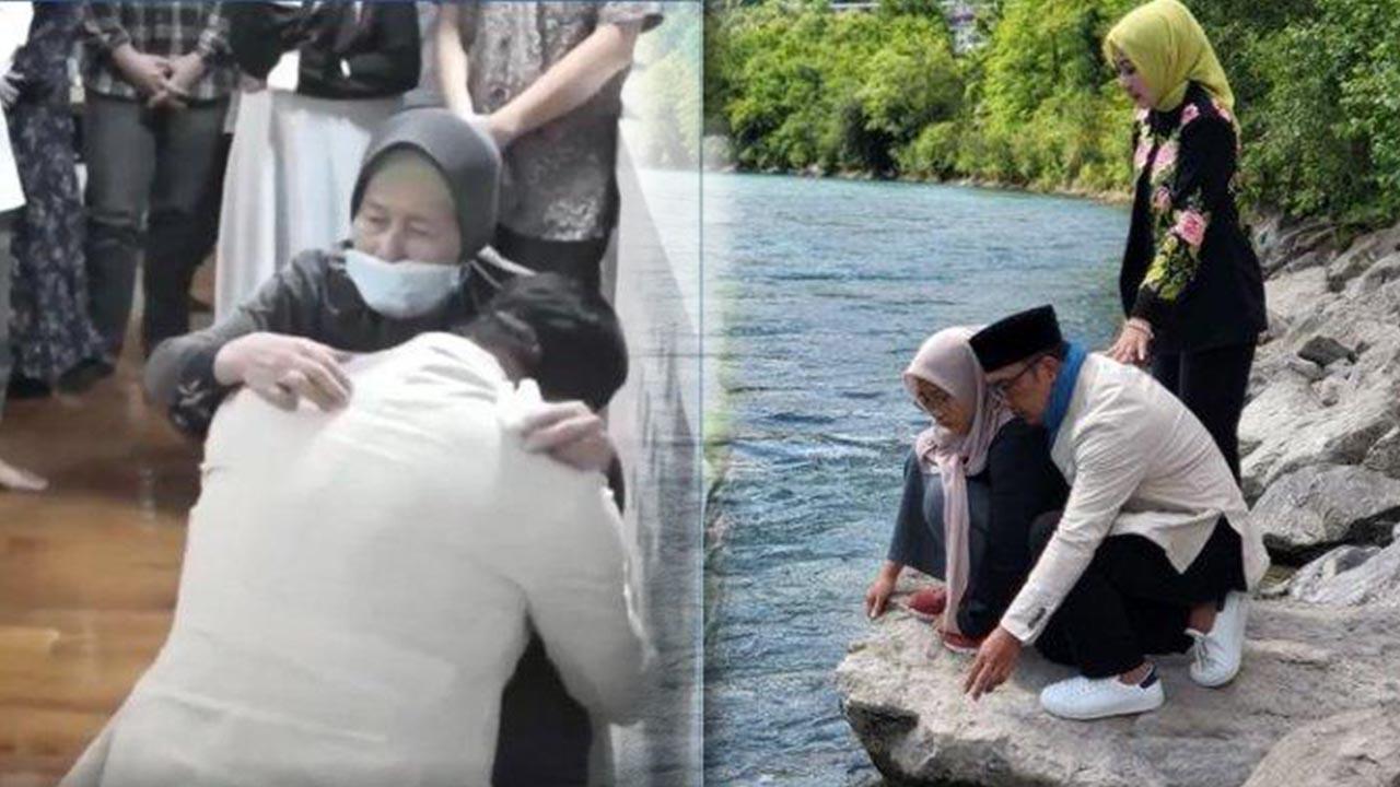 Ridwan Kamil Menangis Peluk Ibunya, Tak Kuat Menahan Sedih Meski Berusaha Tegar