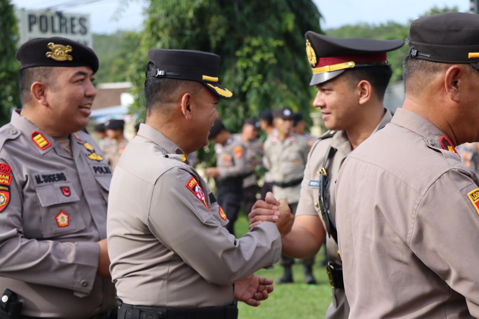 Kapolres Way Kanan Lakukan Sertijab Kapolsek Bumi Agung