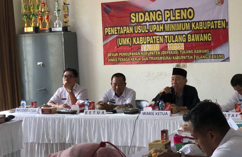 UMK Tulangbawang Lampung Diusulkan Naik 7,82 Persen