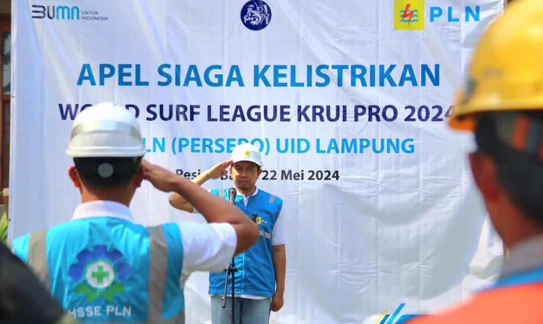 PLN UID Lampung Apel Siaga Kelistrikan Event WSL Krui Pro 2024 di Pesisir Barat