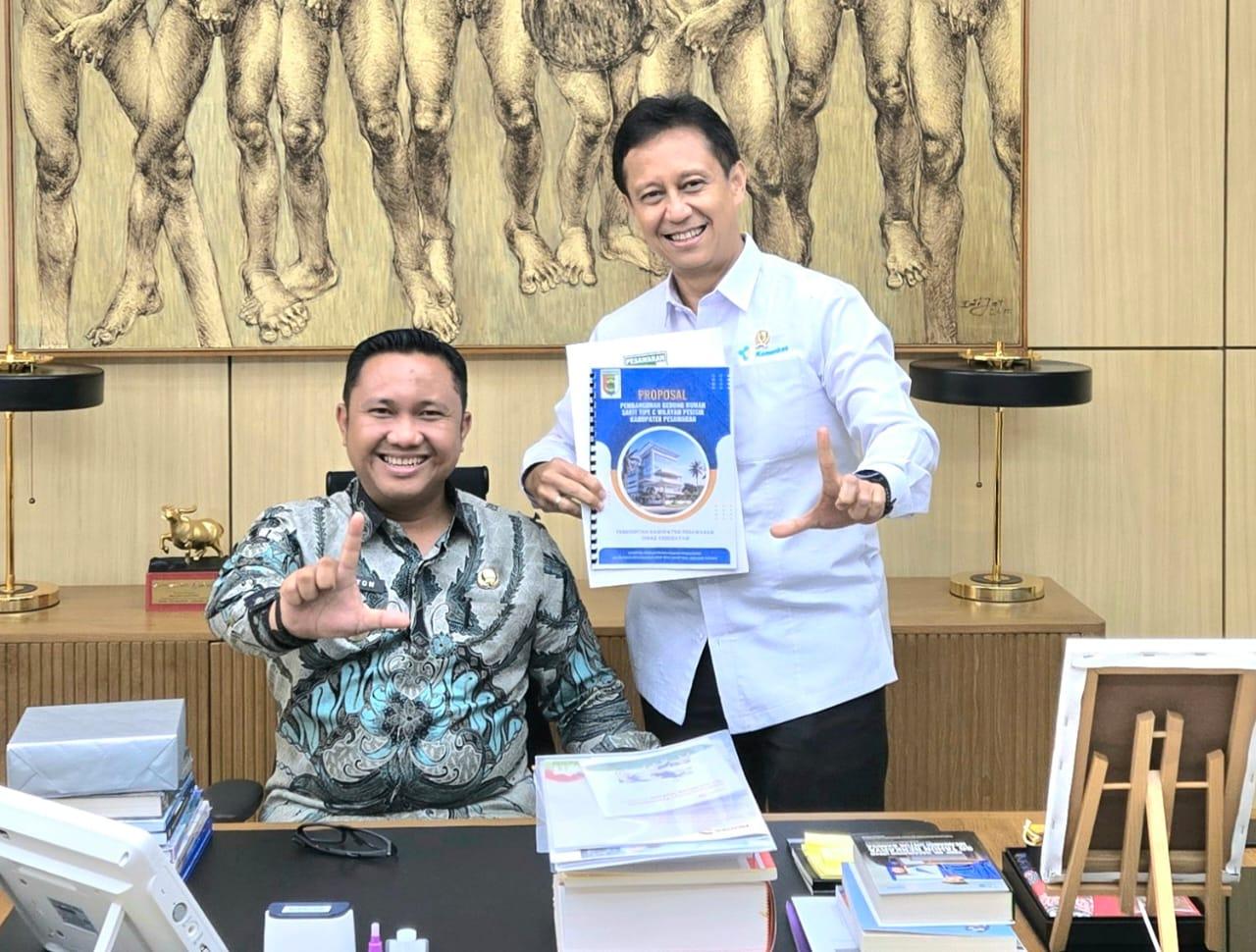 Sambangi Menkes Budi Gunadi, Wabup Antonius Usulkan Pembangunan Rumah Sakit di Pesisir Pesawaran