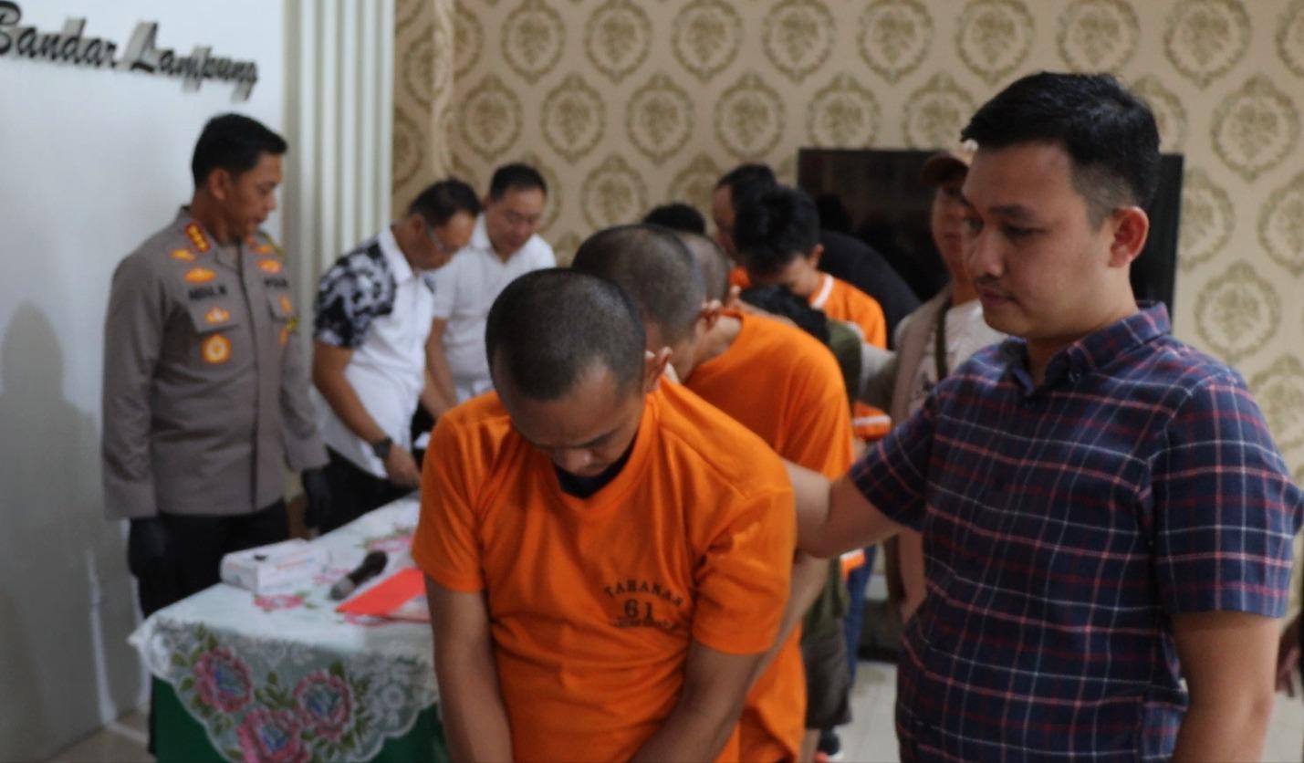 Polresta Bandar Lampung Polda Lampung Bekuk Lima Bandar, Sita Narkoba Senilai Ratusan Juta