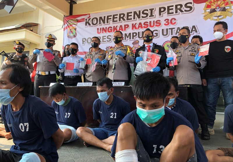 BREAKING NEWS 2 Pekan Polisi di Lampung Utara Amankan 9 Tersangka 3C dan Penganiayaan Berat
