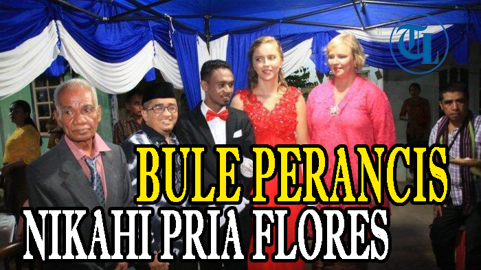 Bule Perancis Nikahi Pria Flores, Dandan Cantik Bergaun Merah