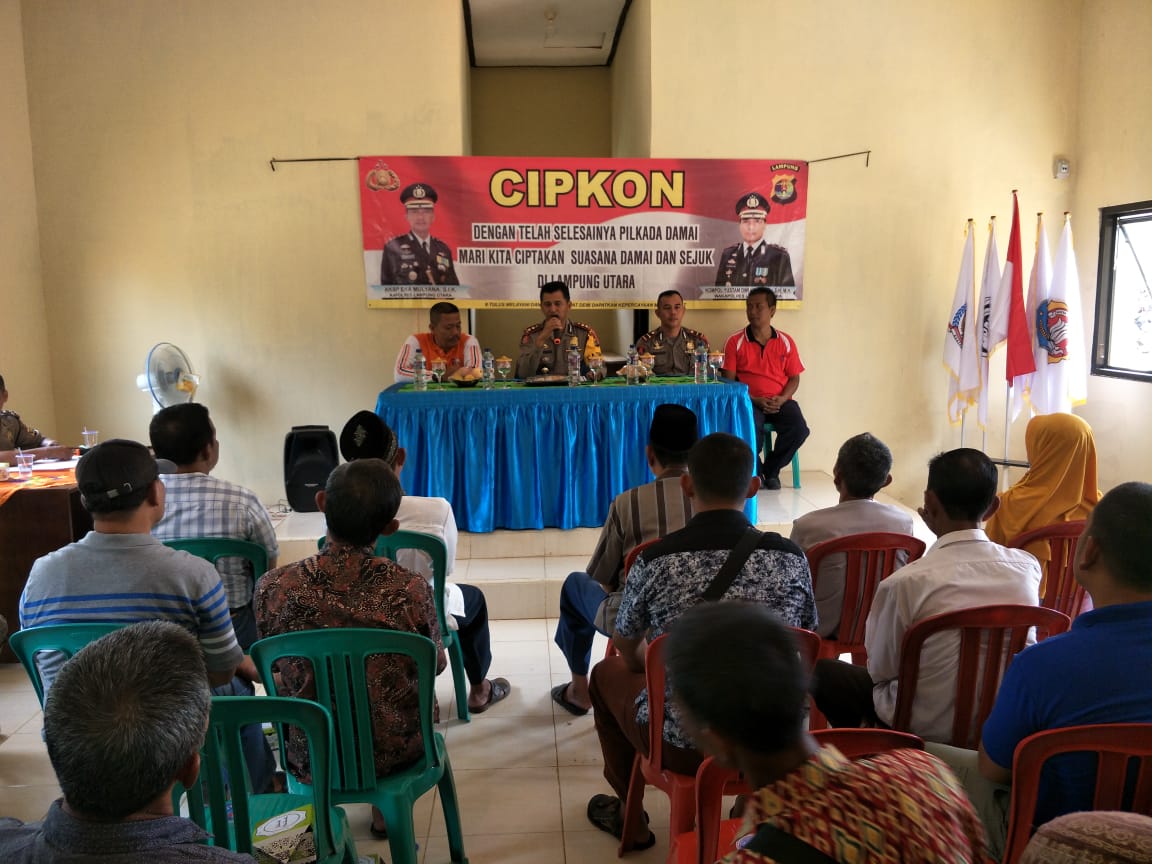 Wujudkan Pemilu 2019 yang Damai, Kapolres Lampung Utara Ajak Warga Perangi Hoaks