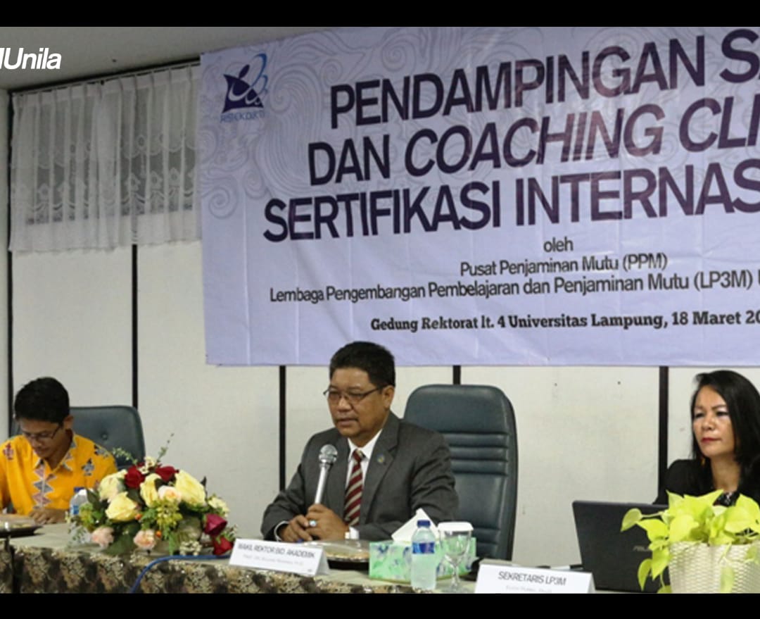 Wakil Rektor Prof. Dr. Bujang Rahman M Si hadiri Coaching Clinic SAR Sertifikasi Internasional