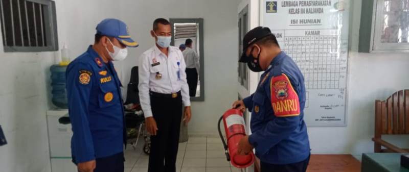 Damkar Lampung Selatan Cek Sistem Proteksi Kebakaran di Lapas Kelas IIA Kalianda
