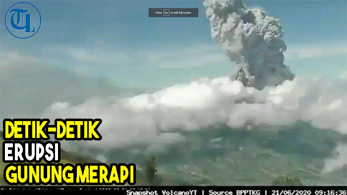 VIDEO Detik-detik Erupsi Gunung Merapi, Muncul Abu Setinggi 6.000 Meter