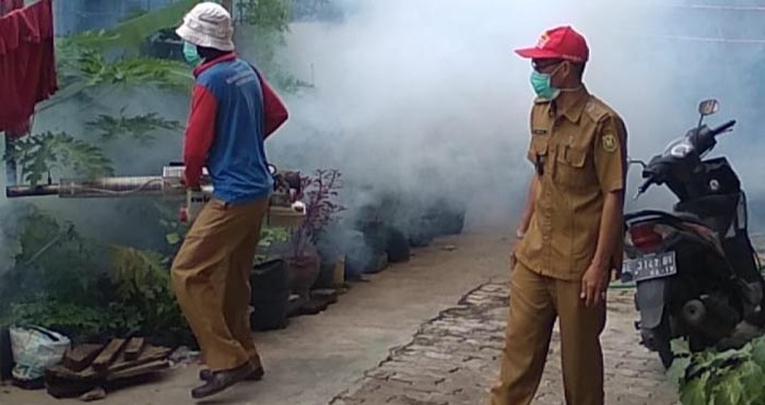 Cegah Wabah DBD, Diskes Fogging 3 Lokasi Rawan Penyebaran Nyamuk di Kupang Teba