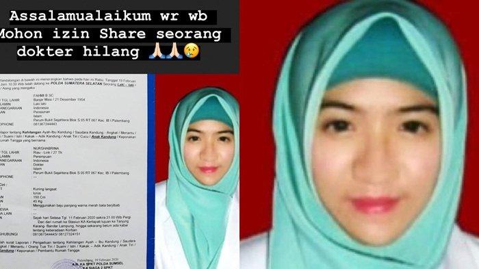 Pesan Terakhir Dokter Muda Palembang Sebelum Dilaporkan Hilang