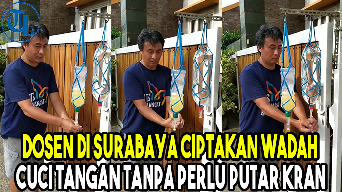 Dosen ITS Ciptakan Wadah Cuci Tangan tanpa Perlu Putar Keran