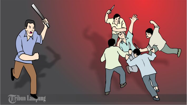 Dua Pemuda Keroyok Pria di Pesawaran Lantaran Tersinggung dengan Ucapan