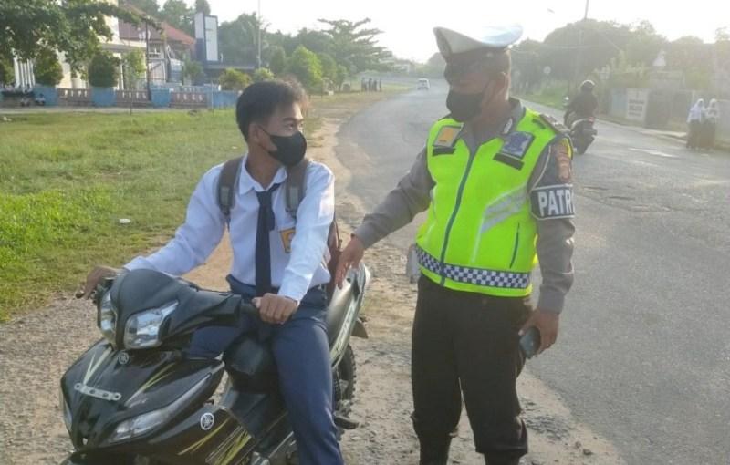 Satlantas Polres Way Kanan Rutin Lakukan Gatur Lantas
