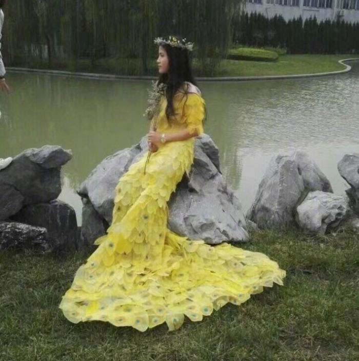 Gaun Cantik Rancangan Mahasiswa China Ini Jadi Viral, Ternyata Bahannya dari Ini