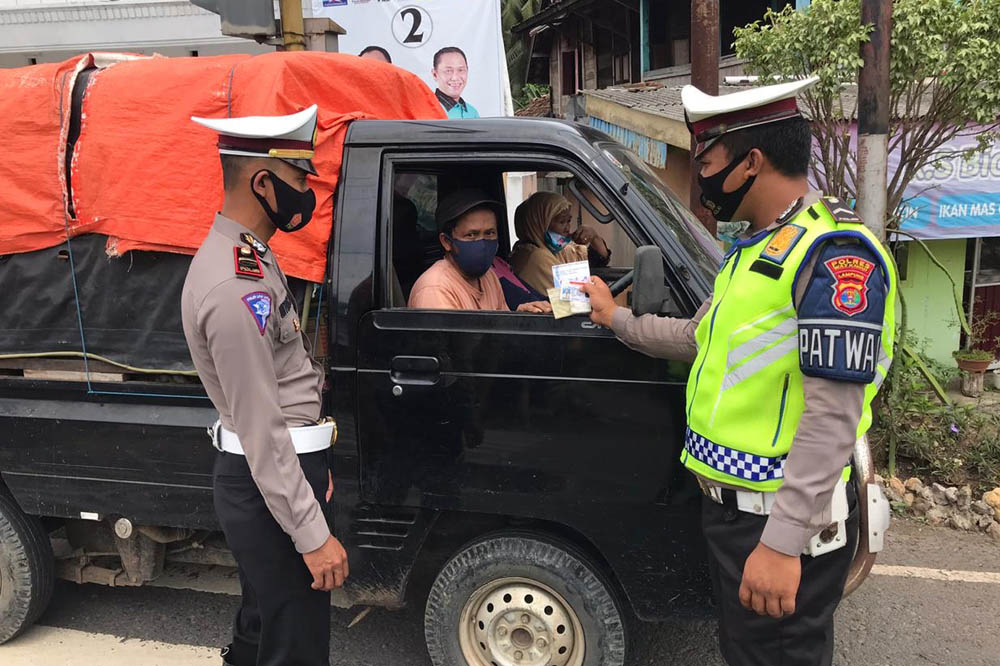 Operasi Zebra Krakatau 2020, Satlantas Polres Way Kanan Patroli Hunting Sistem