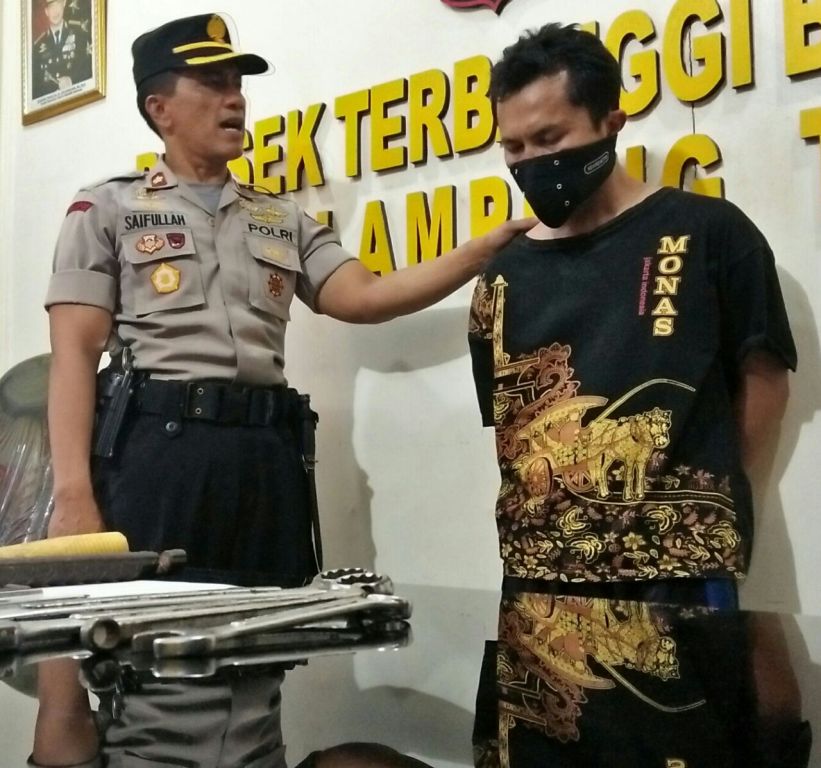 Polisi Tangkap Tersangka Pencurian Rumah dan Kendaraan Bermotor di Yukum Jaya