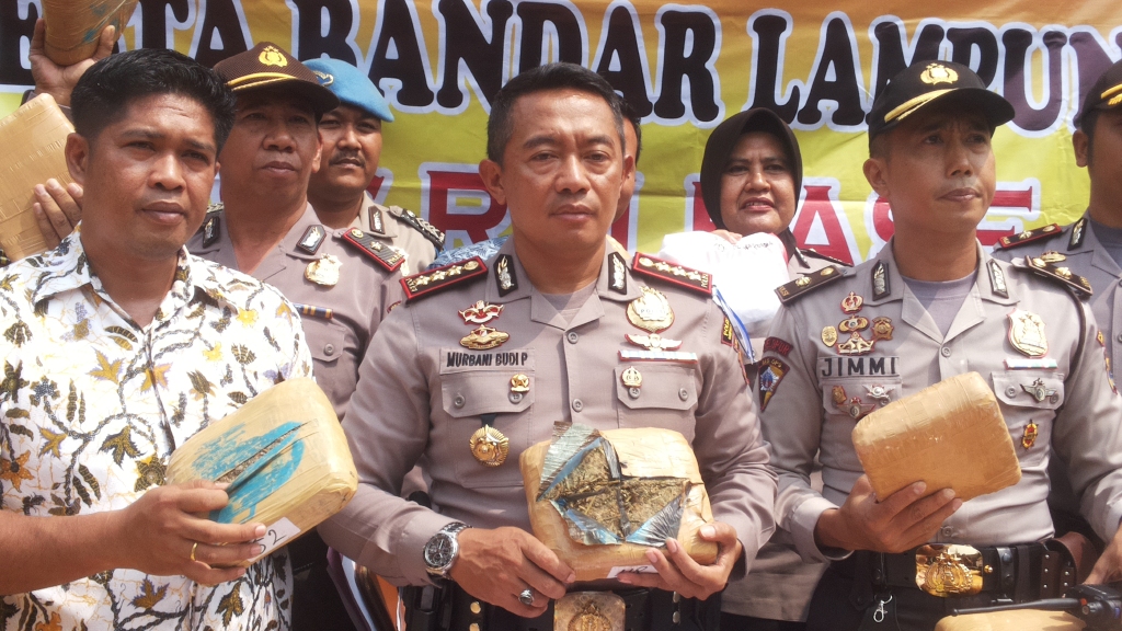 Polresta Bandar Lampung Sita 3 Kuintal Ganja dalam 2 Pekan