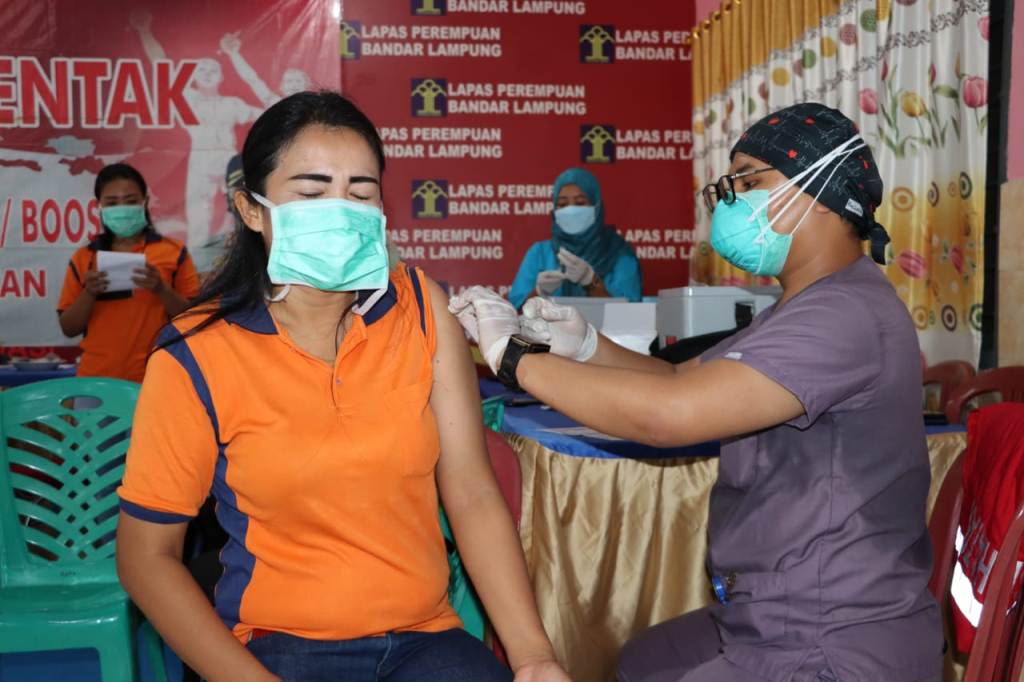 Polresta Bandar Lampung Buka Gerai Vaksinasi Covid-19 di Lapas Rajabasa