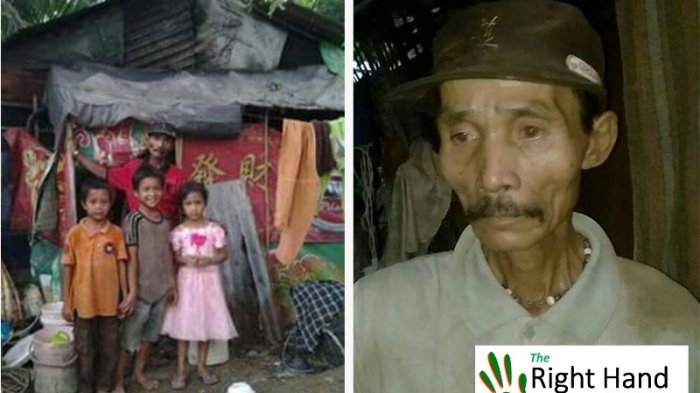 Di Gubuk Berdinding Terpal dan Spanduk Inilah Kek Amat Berjuang Menghidupi 4 Cucunya