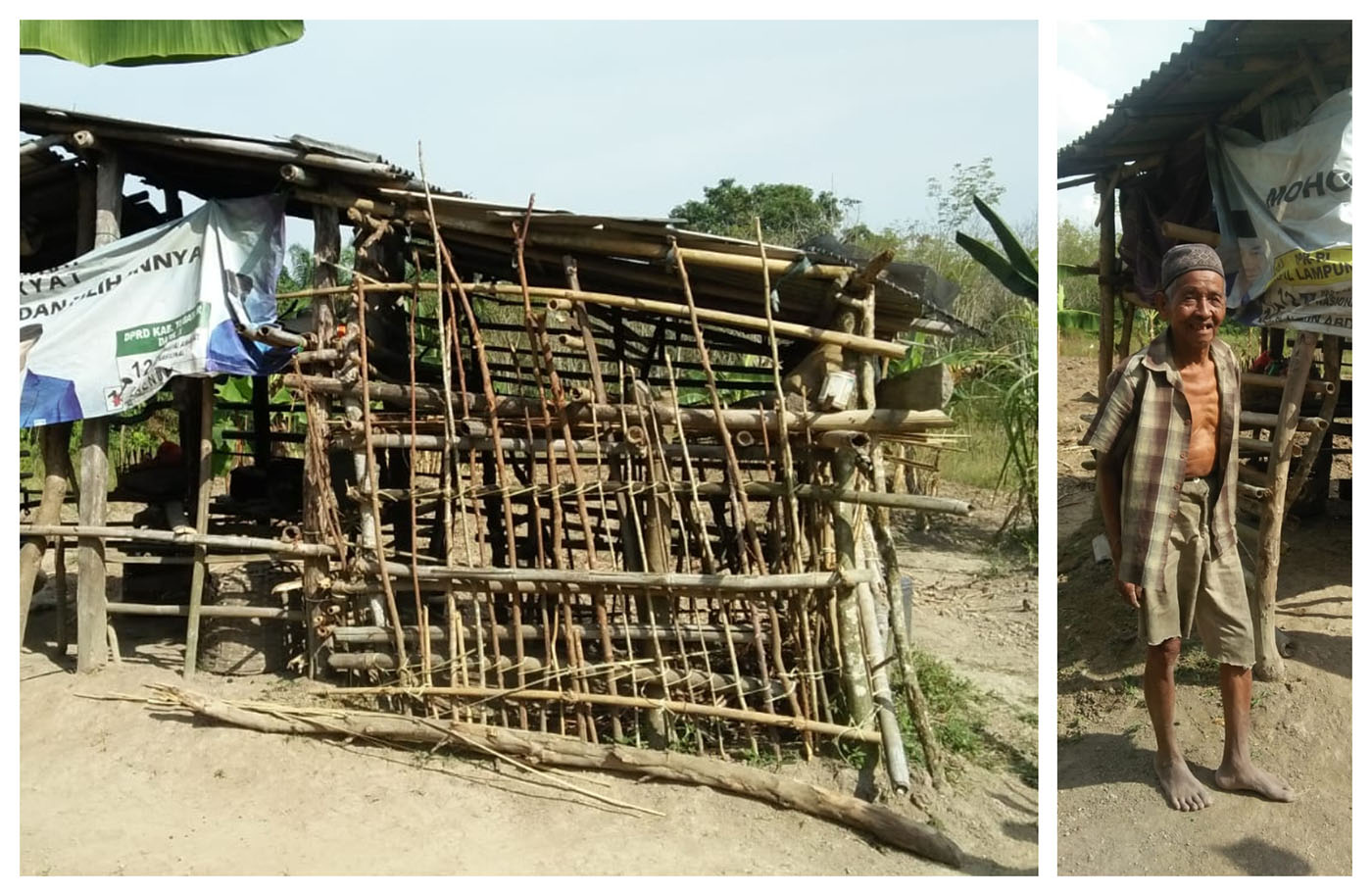Hanya Punya 2 Pakaian, Kakek 80 Tahun Ini Bertahun-tahun Tinggal di Gubuk Reyot