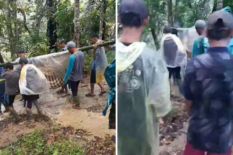 Posting Video Ibu Hamil Ditandu Sarung karena Jalan Rusak, Warga Lebak Dijemput Polisi